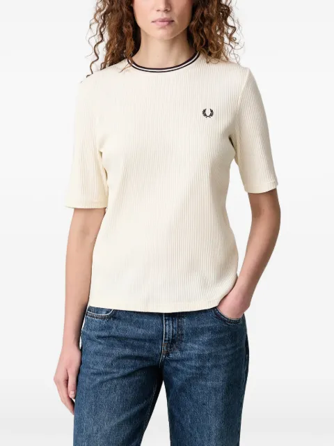 Fred Perry Laurel Wreath ribbed-knit T-shirt