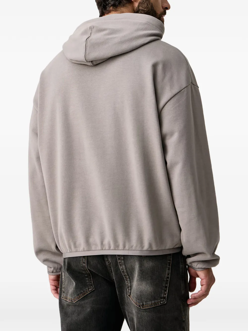 Emporio Armani Hoodie met geborduurd logo Grijs