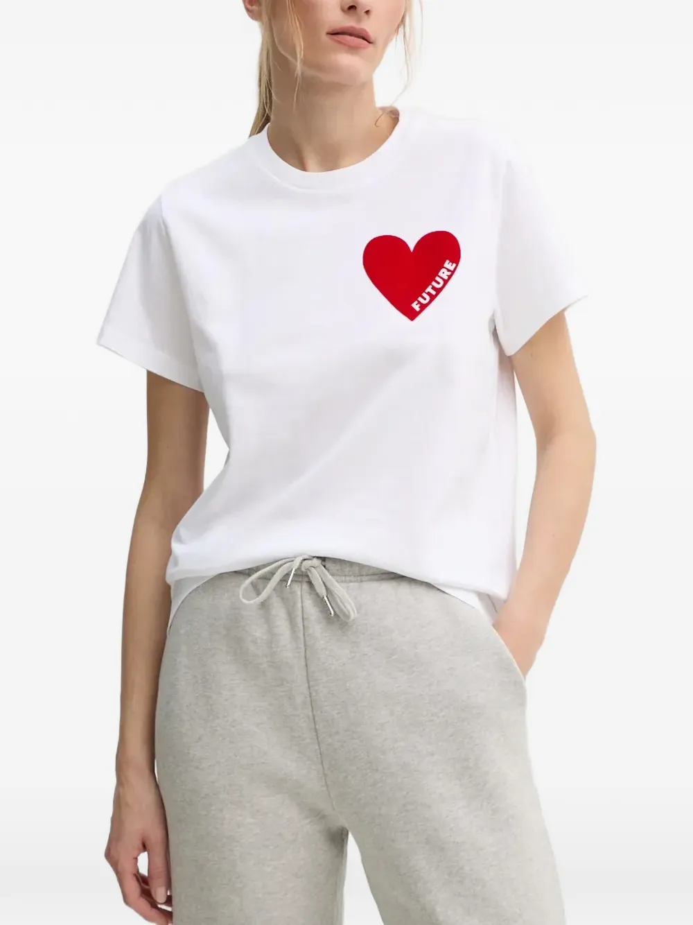 FROM FUTURE heart-motif T-shirt - Blanc FROM FUTURE heart-motif T-shirt - Blanc