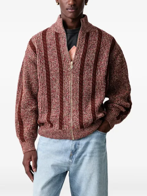 Drôle De Monsieur cable-knit zip-up cardigan