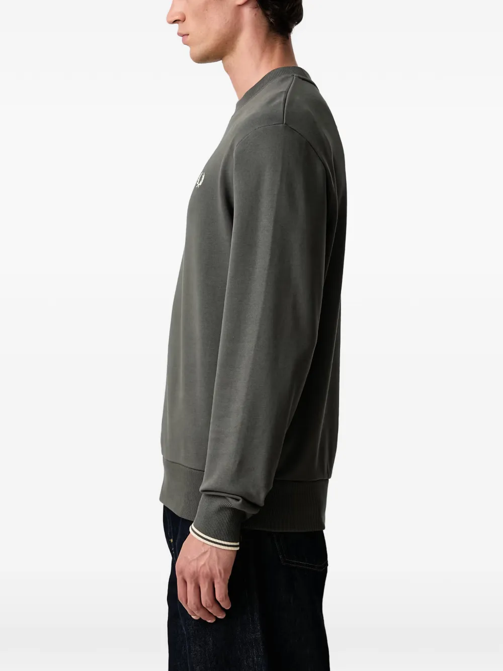 Fred Perry embroidered-logo sweater Groen