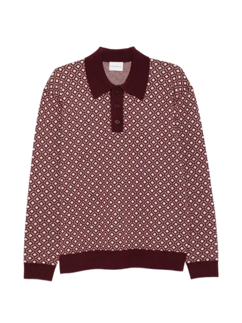 Drôle De Monsieur playera tipo polo con motivo de rombos