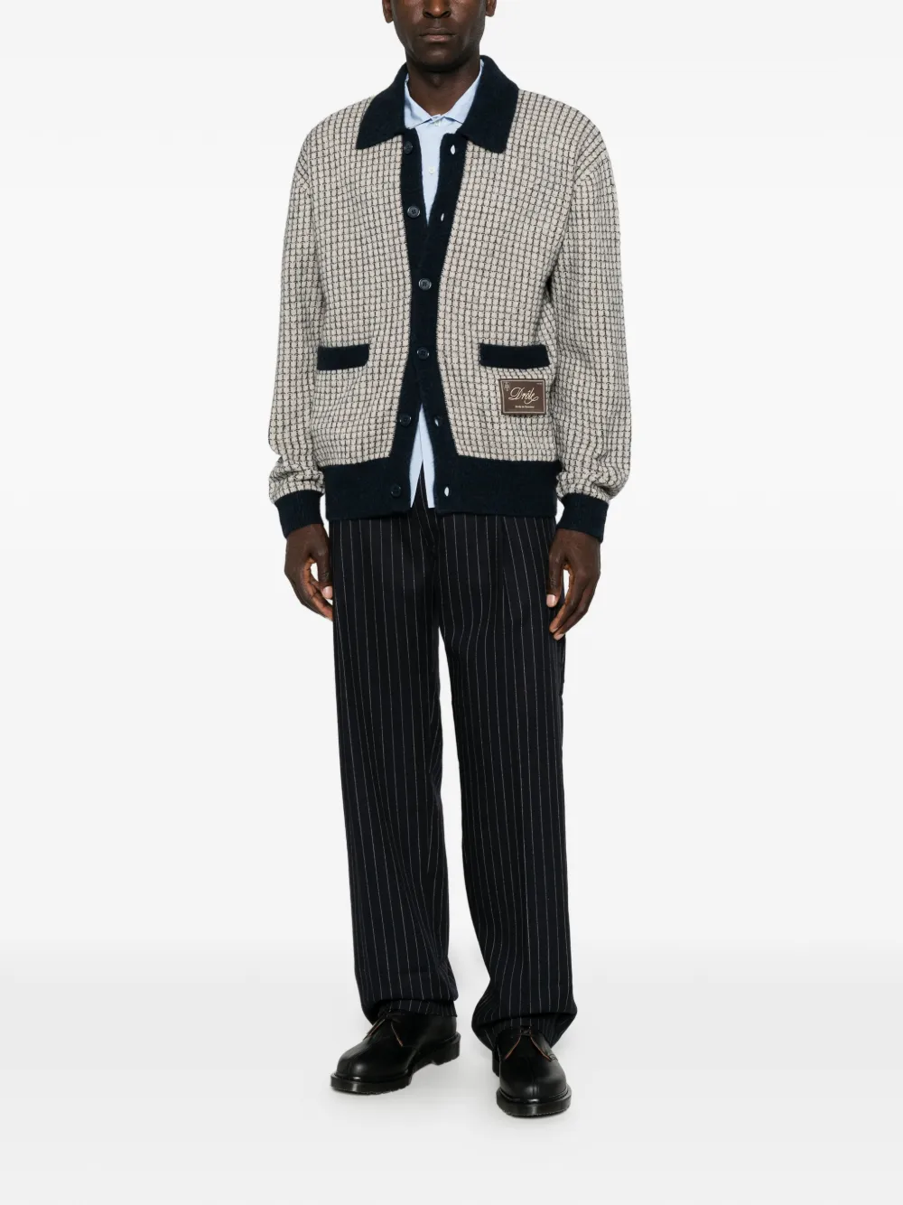 Drôle De Monsieur Broek met krijtstreep Blauw