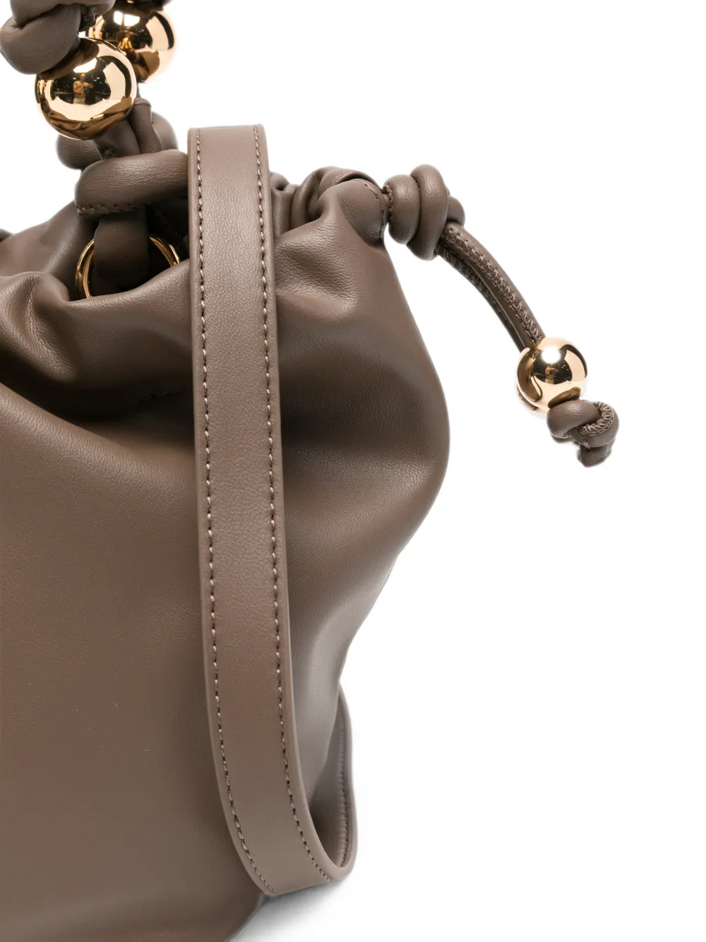Love Moschino Shopper met ruches verfraaid met kralen Bruin