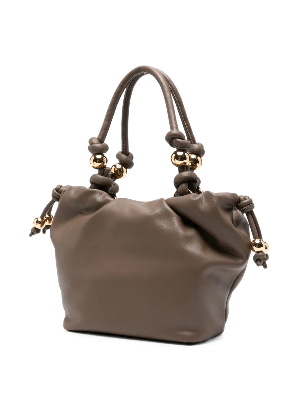 Love Moschino Shopper met ruches verfraaid met kralen Bruin