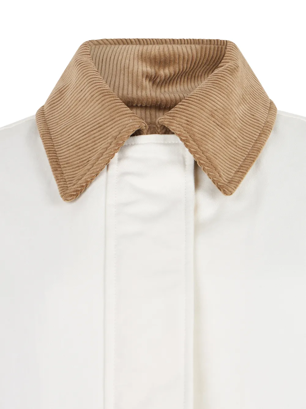 ASPESI corduroy-collar flap-pocket jacket Wit