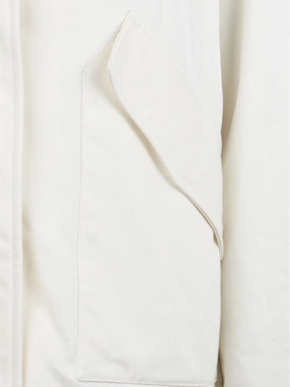 ASPESI corduroy-collar flap-pocket jacket Wit