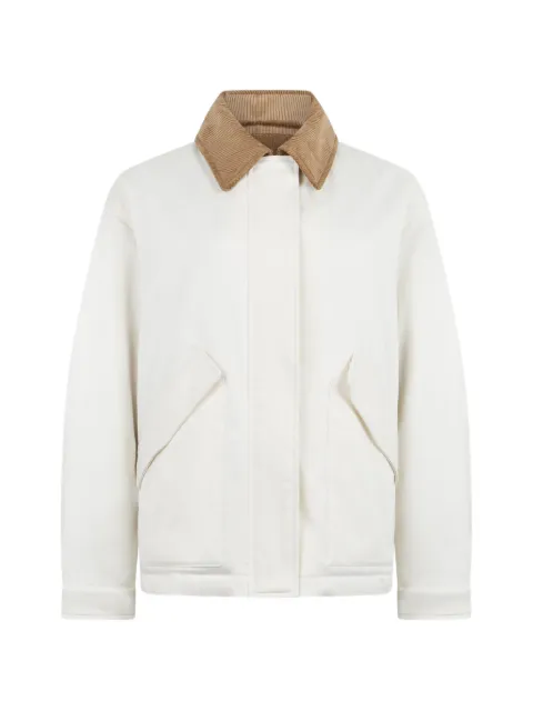 ASPESI corduroy-collar flap-pocket jacket