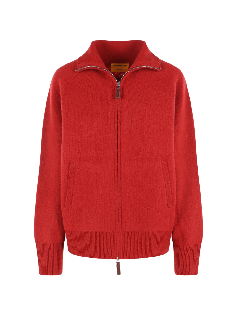 Guest In Residence zip-up raglan-sleeve cardigan - Rosso
