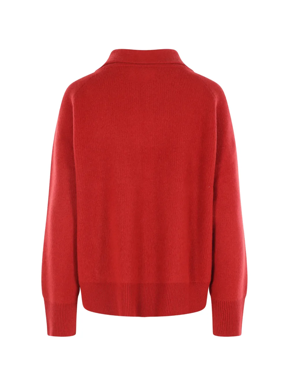 Guest In Residence zip-up raglan-sleeve cardigan Rood