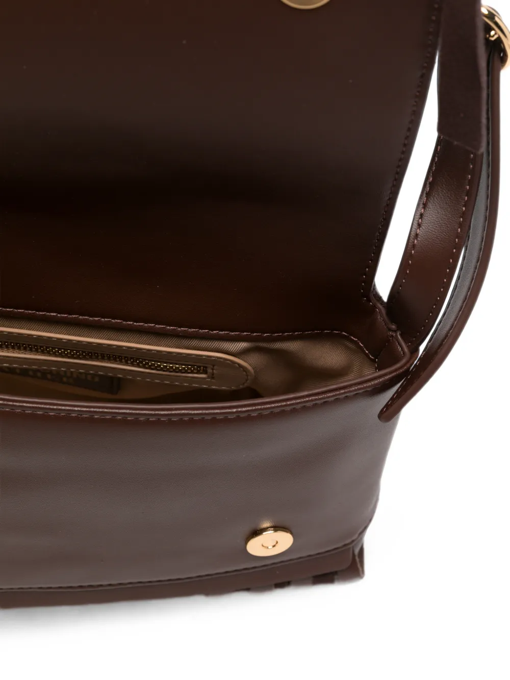 Love Moschino Schoudertas met franje en logo-plakkaat Bruin