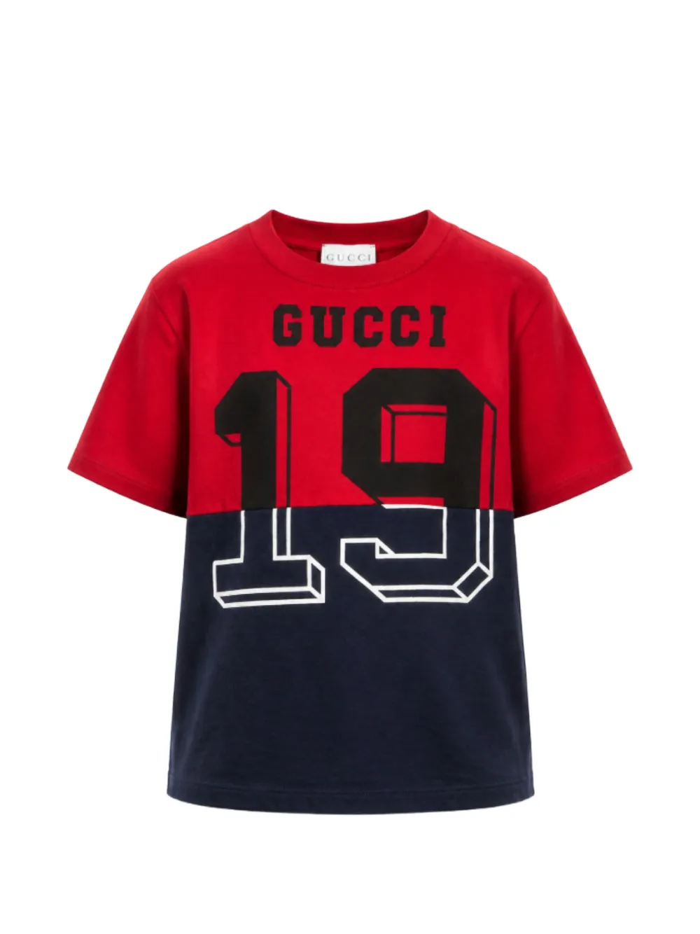 Gucci Kids logo-print colour-block T-shirt Rood