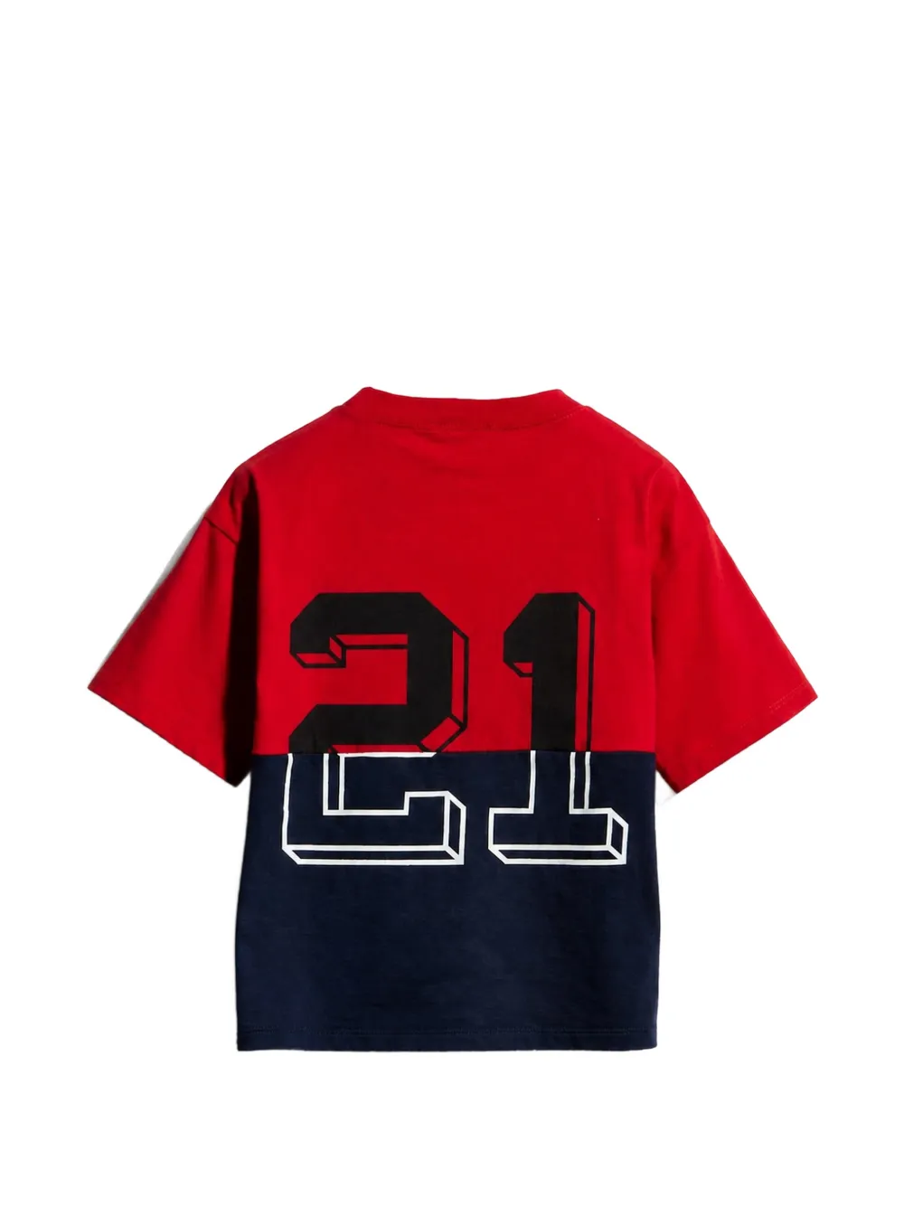 Gucci Kids logo-print colour-block T-shirt Rood