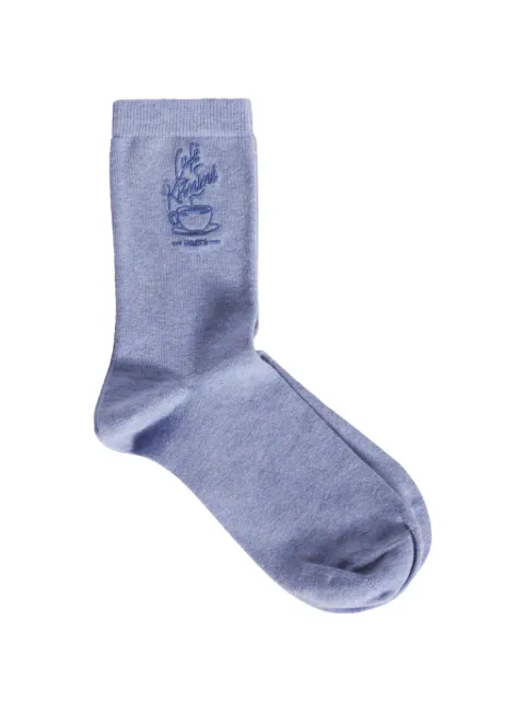 CAFÉ KITSUNÉ calcetines con logo bordado