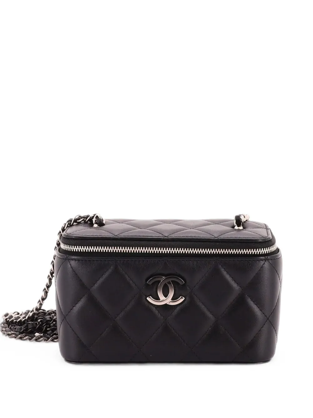 CHANEL Pre-Owned Ombre Classic Vanity Case with Chain Quilted Lambskin Small crossbody bag - Black