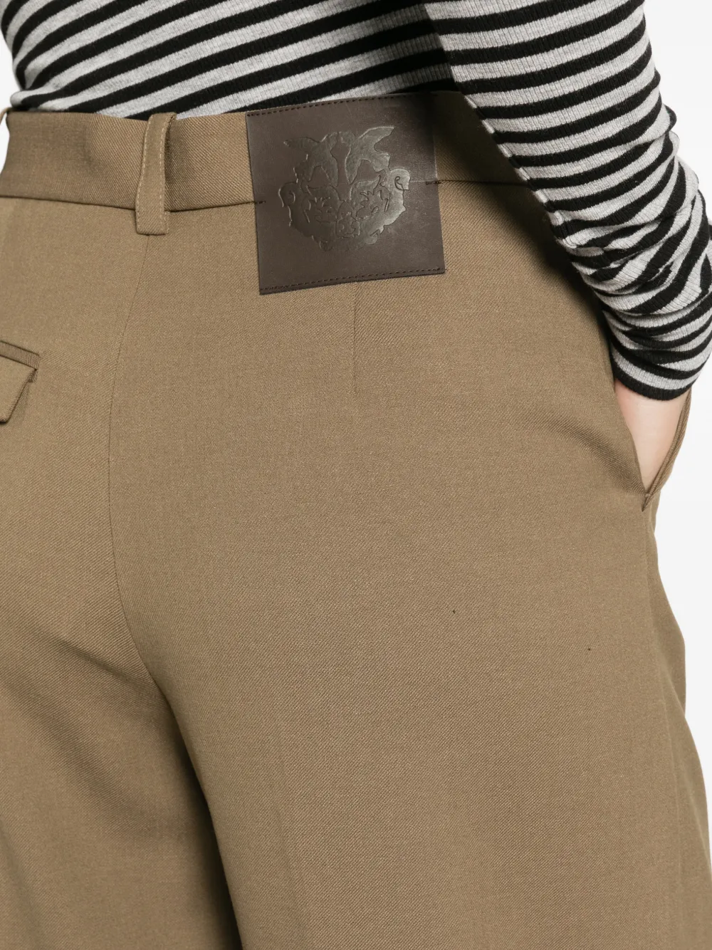 PINKO Broek met wijde pijpen Groen