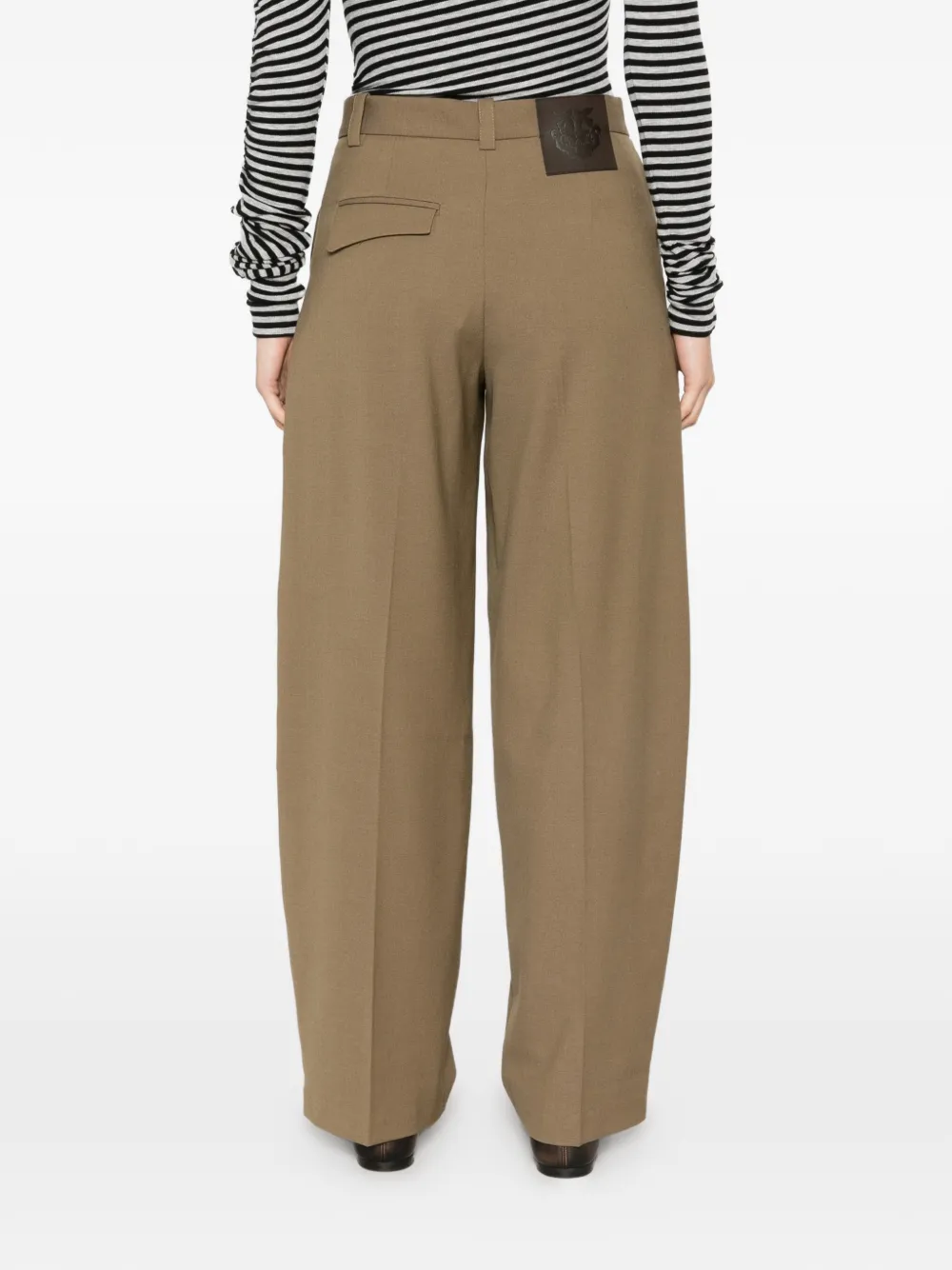 PINKO Broek met wijde pijpen Groen