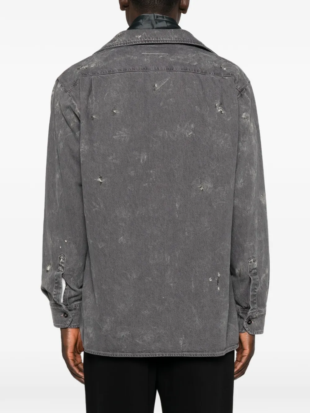 MM6 Maison Margiela Gescheurd denim jack Grijs