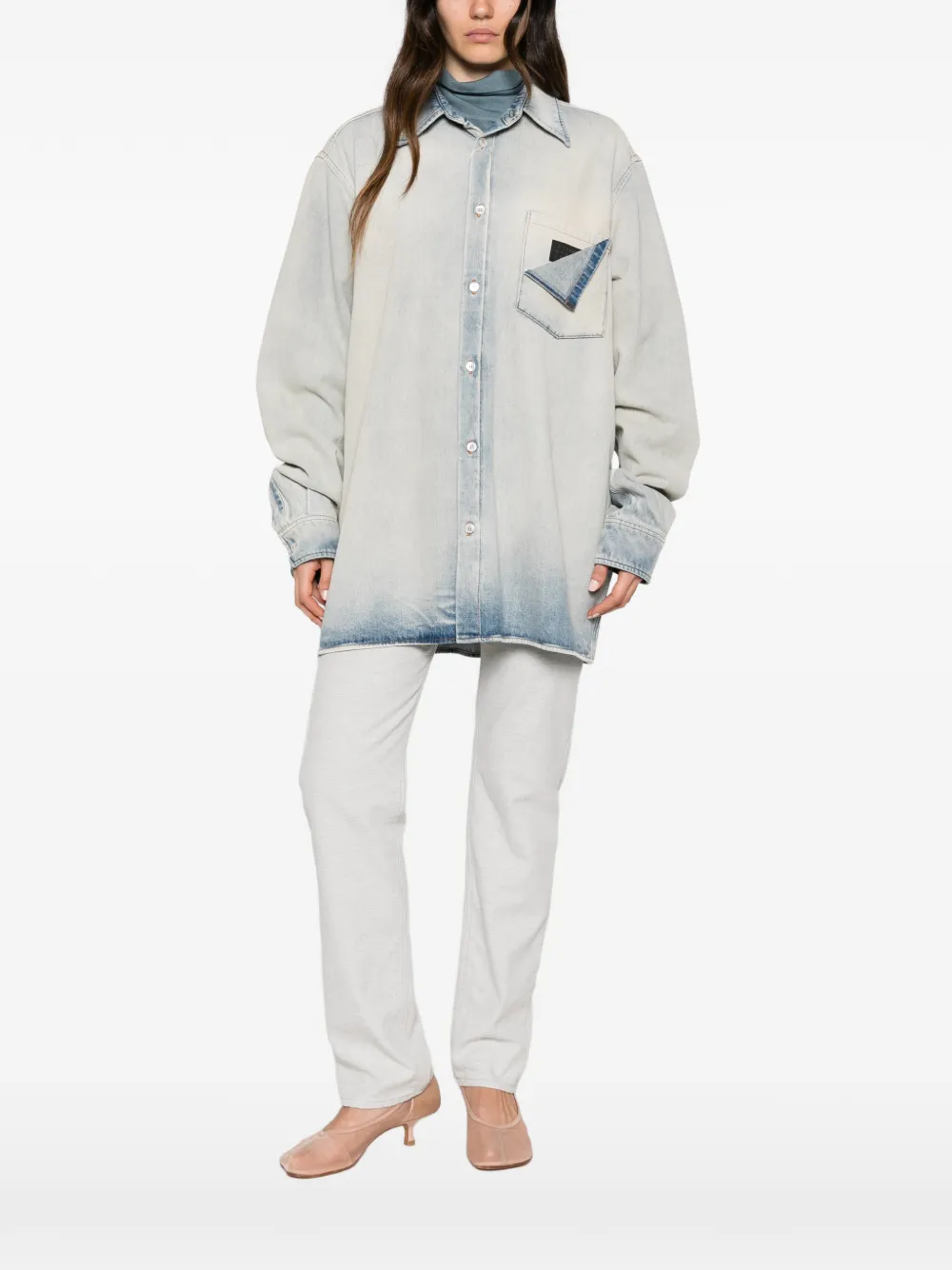 MM6 Maison Margiela Denim jack Blauw