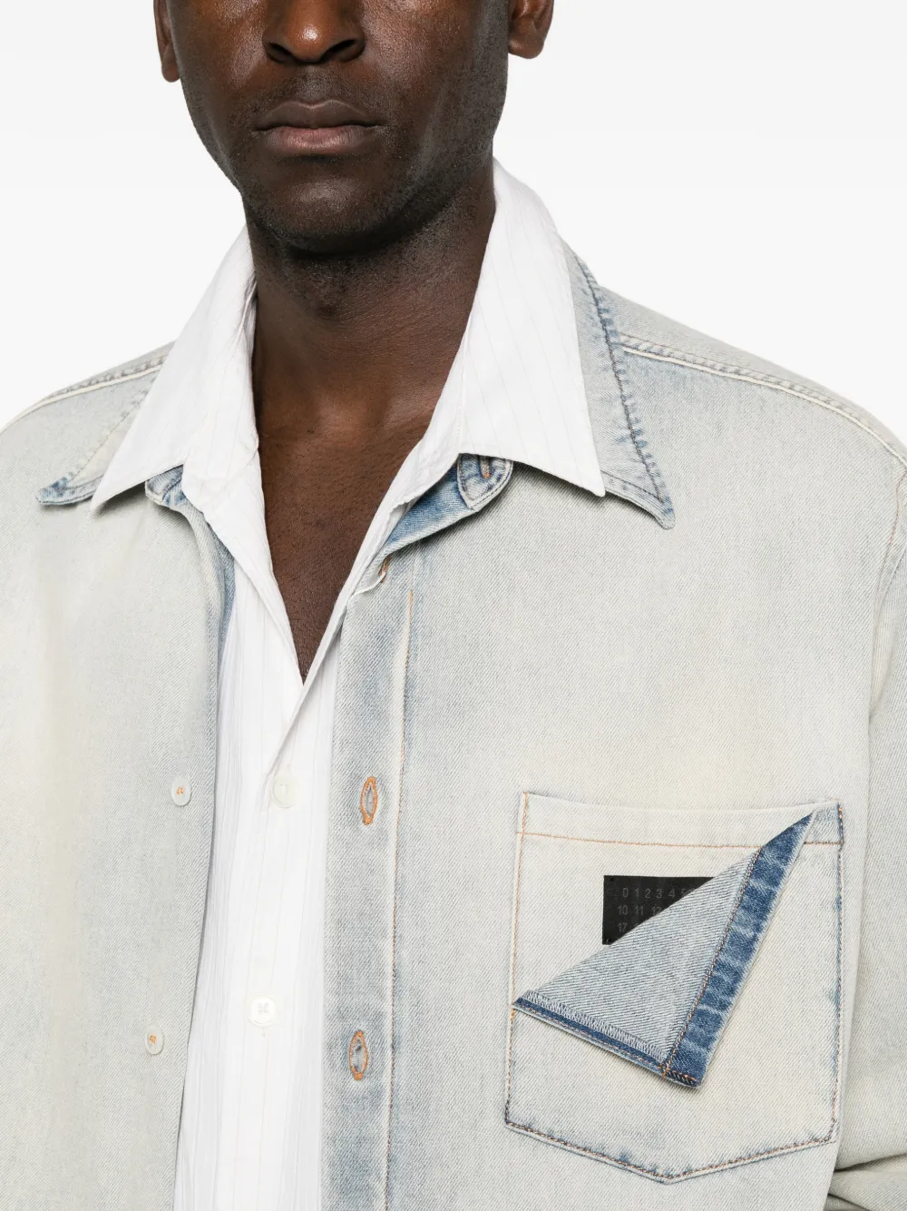 MM6 Maison Margiela Denim jack Blauw