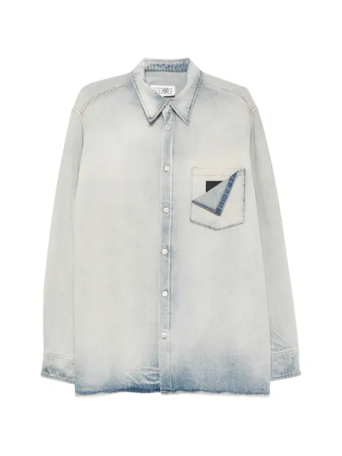 MM6 Maison Margiela faded-effect denim jacket