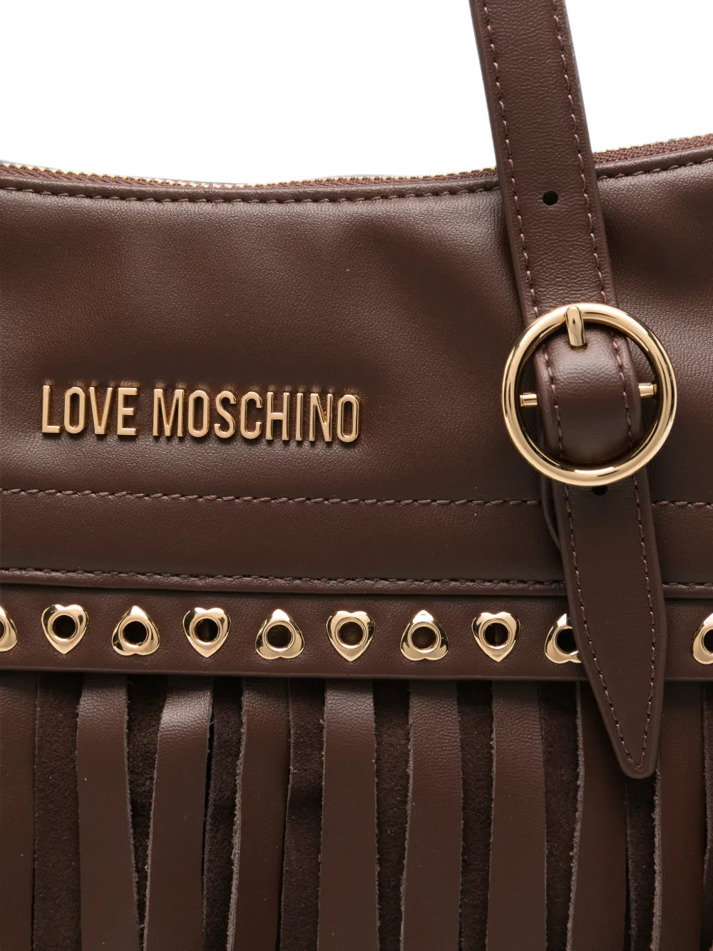 Love Moschino Shopper met franje Bruin