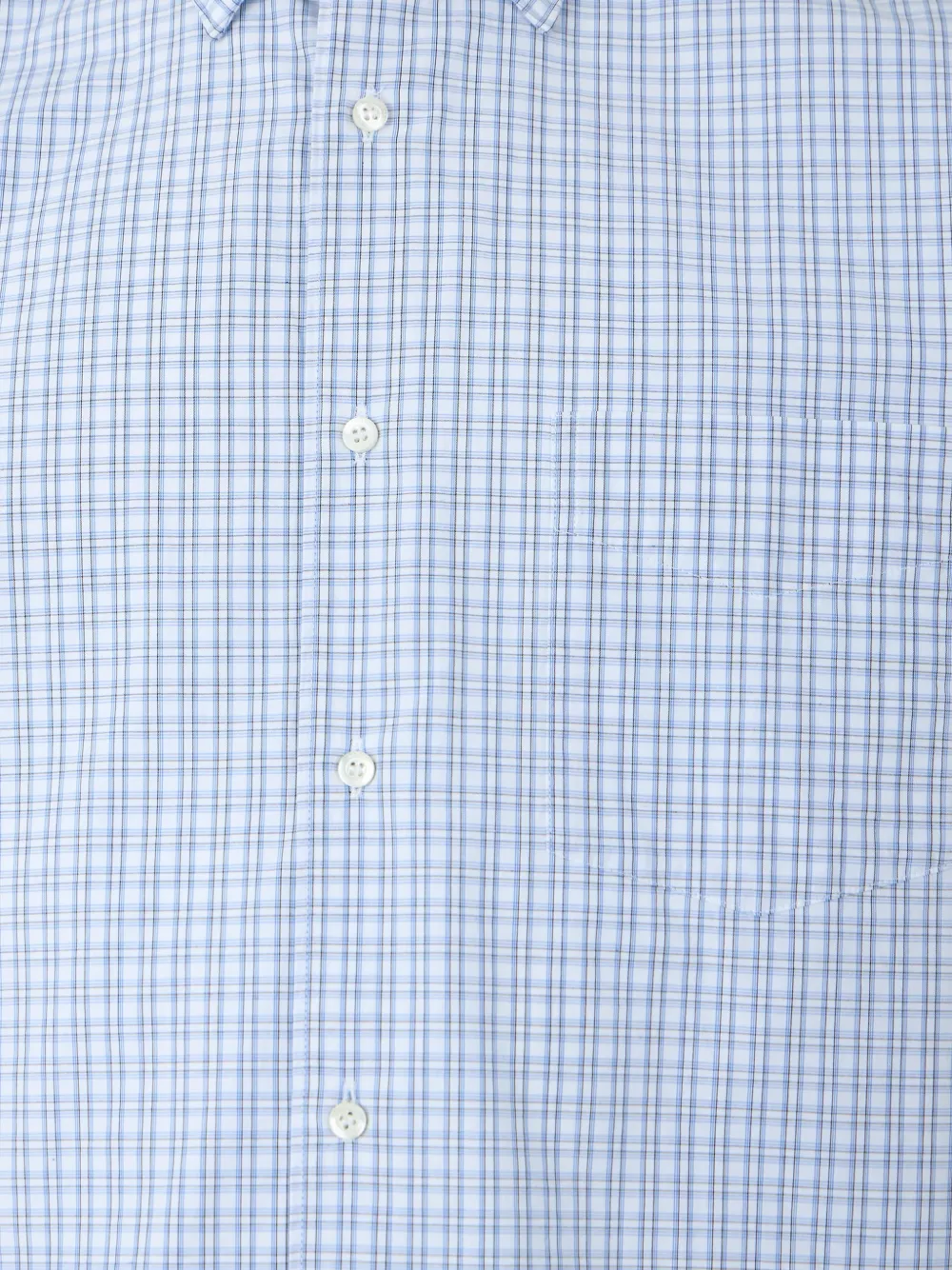 ASPESI Sedici check-print long-sleeve shirt Blauw