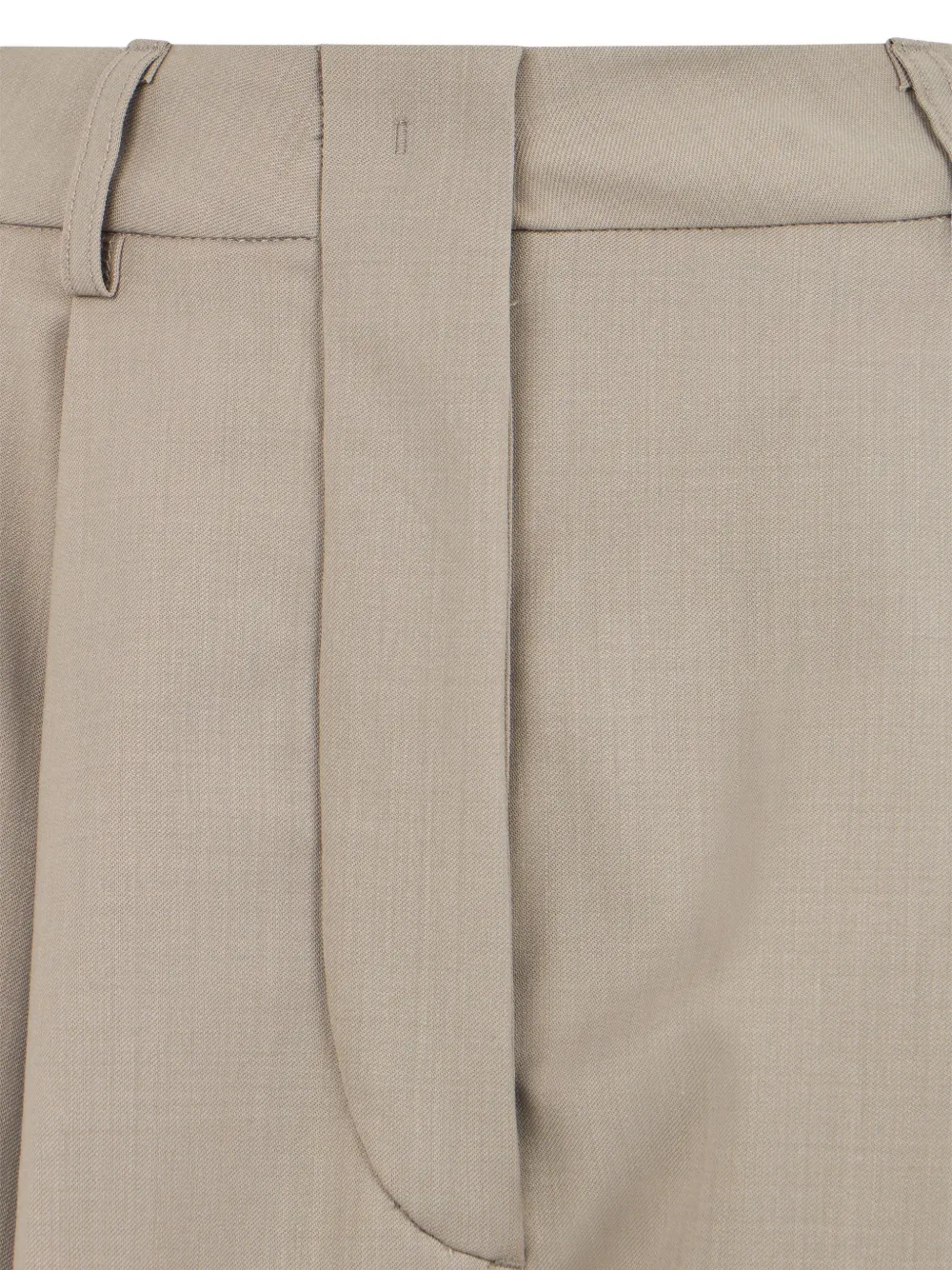 THELATEST Plooibroek met wijde pijpen Beige
