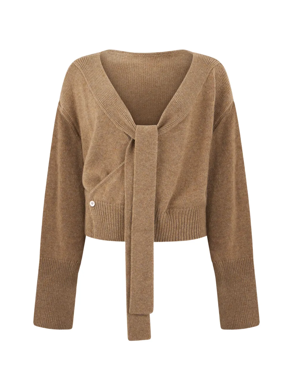 Ermanno Scervino tie-fastening wrap sweater - Brown