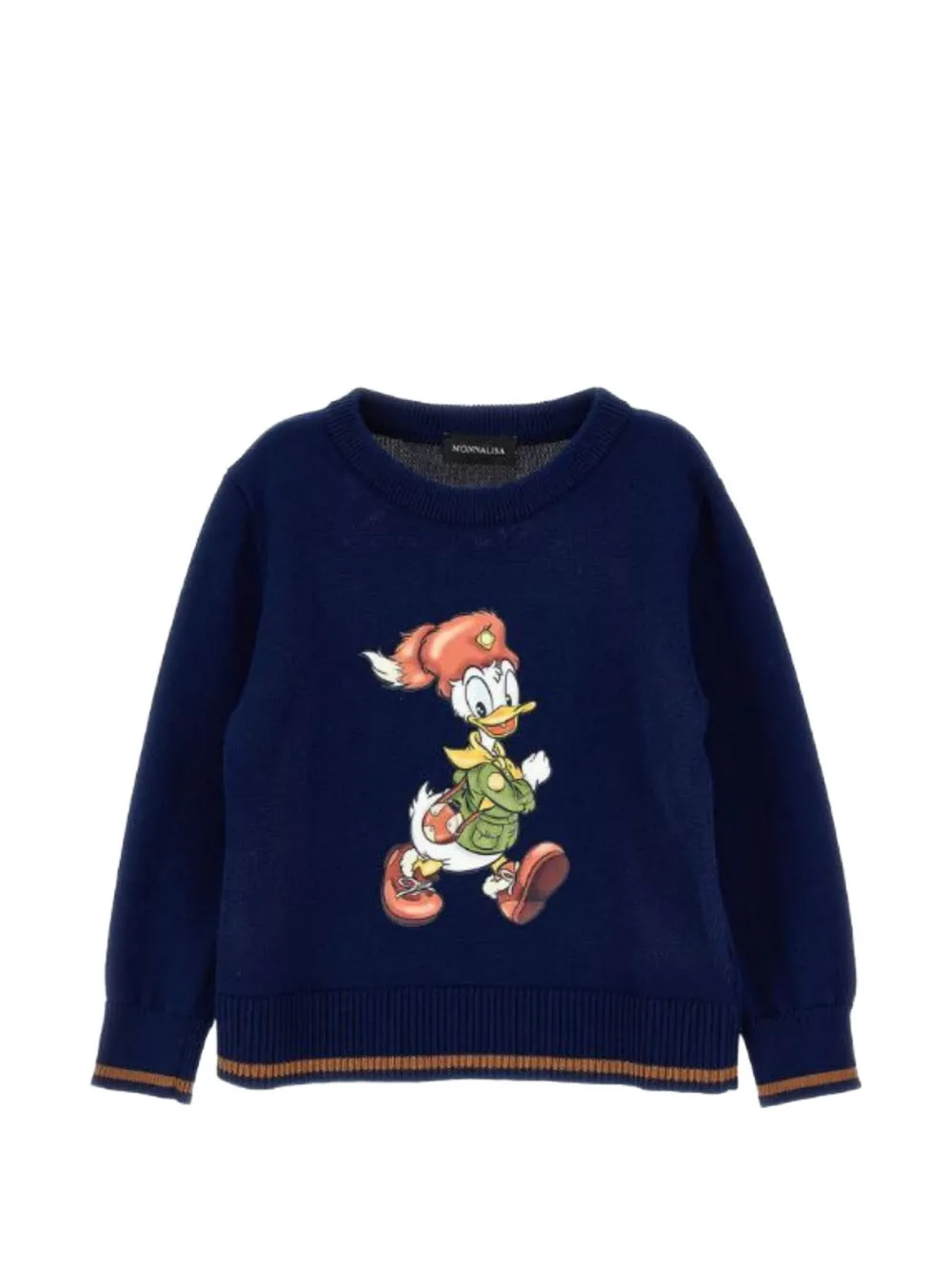 Monnalisa Donald Duck gebreide trui met intarsia Blauw