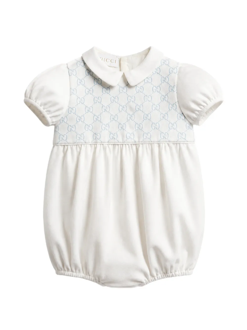 Gucci Kids GG Supreme embroidered romper Wit