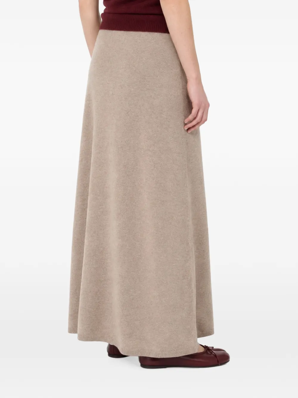 Max Mara Mxmoggi gebreide maxi-rok Beige
