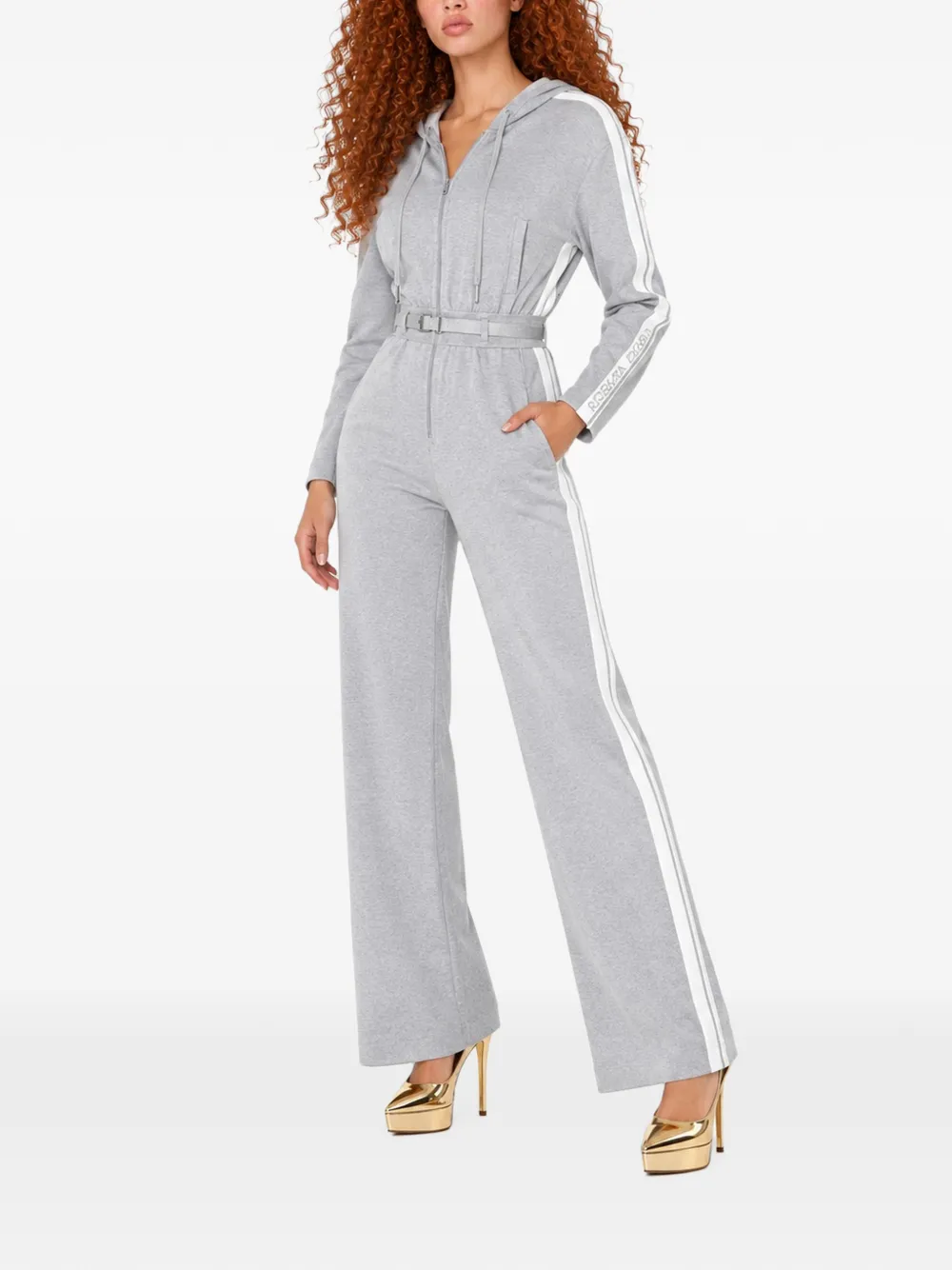 Elisabetta Franchi Jumpsuit met capuchon Grijs