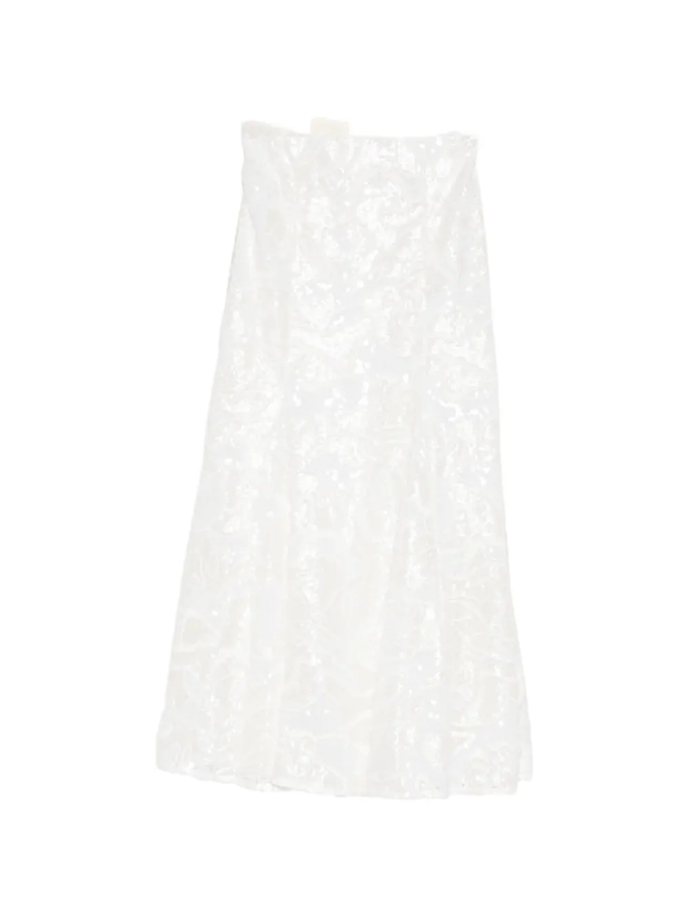 Self-Portrait sequinned lace midi skirt Wit
