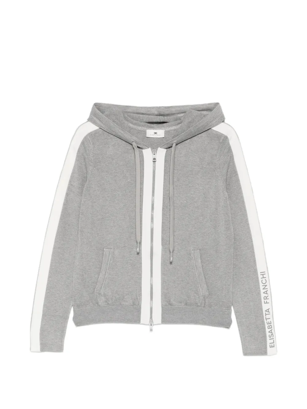 Elisabetta Franchi logo-print side-stripe hoodie