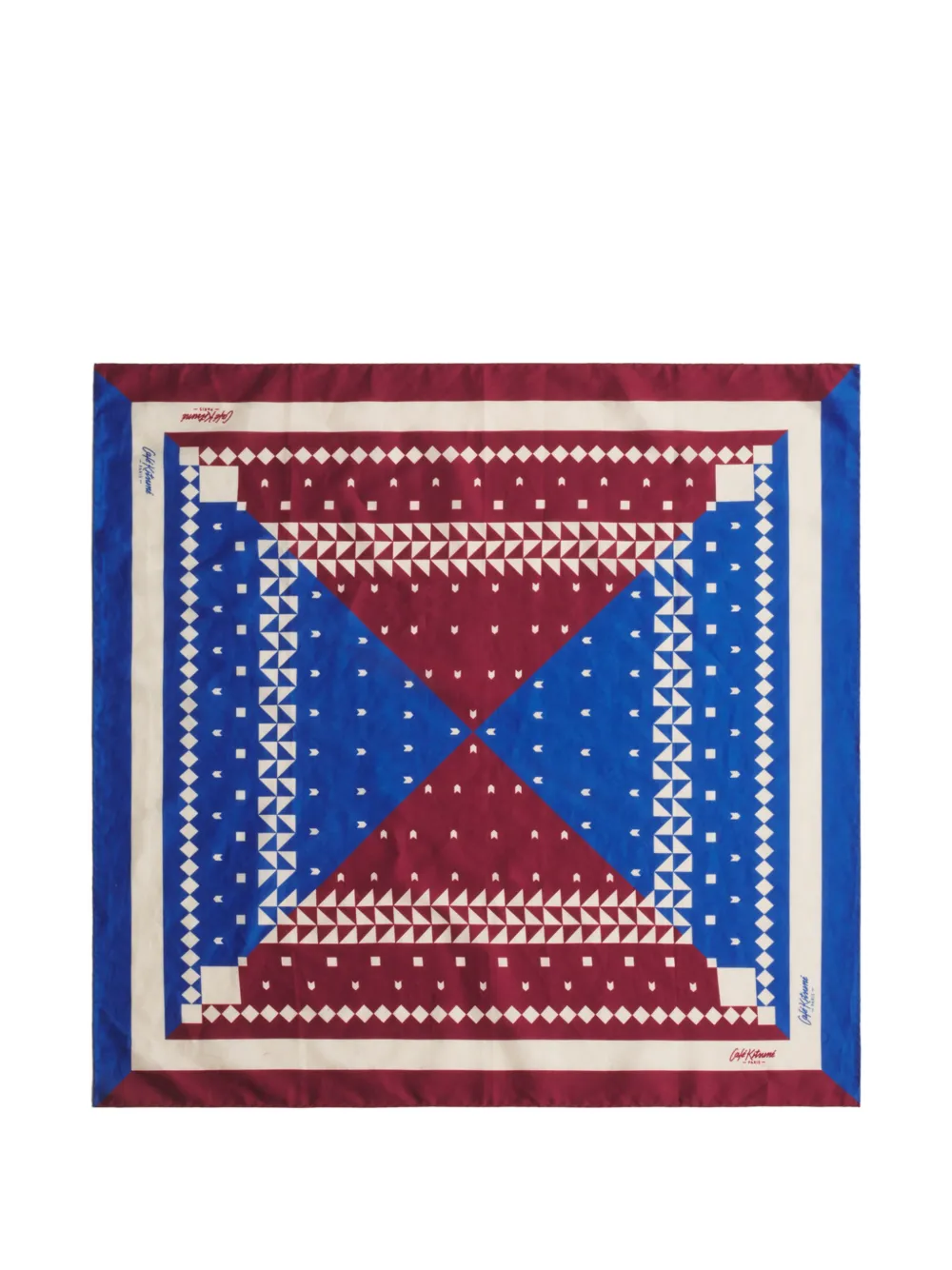 CAFÉ KITSUNÉ geometric-print scarf