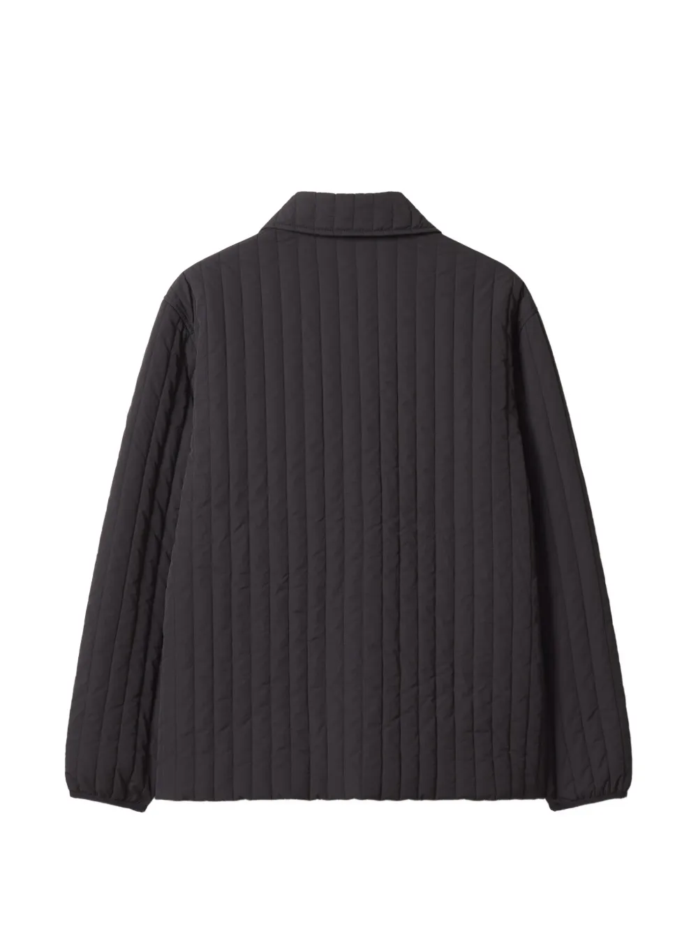 Maison Kitsuné Gewatteerd jack met logopatch Zwart