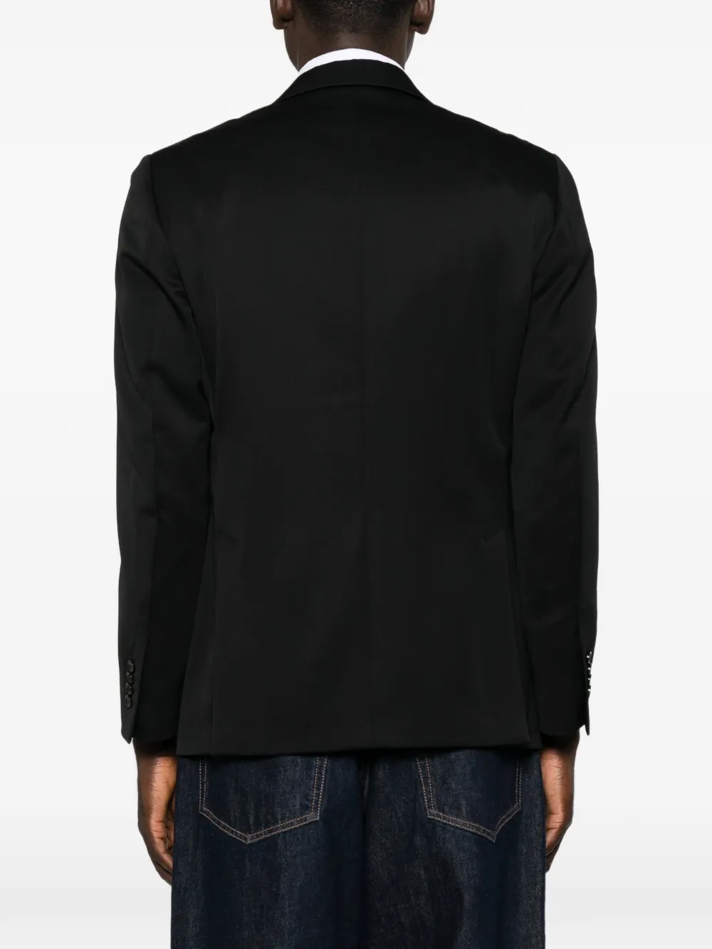 Lardini single-breasted notched-lapels blazer Zwart