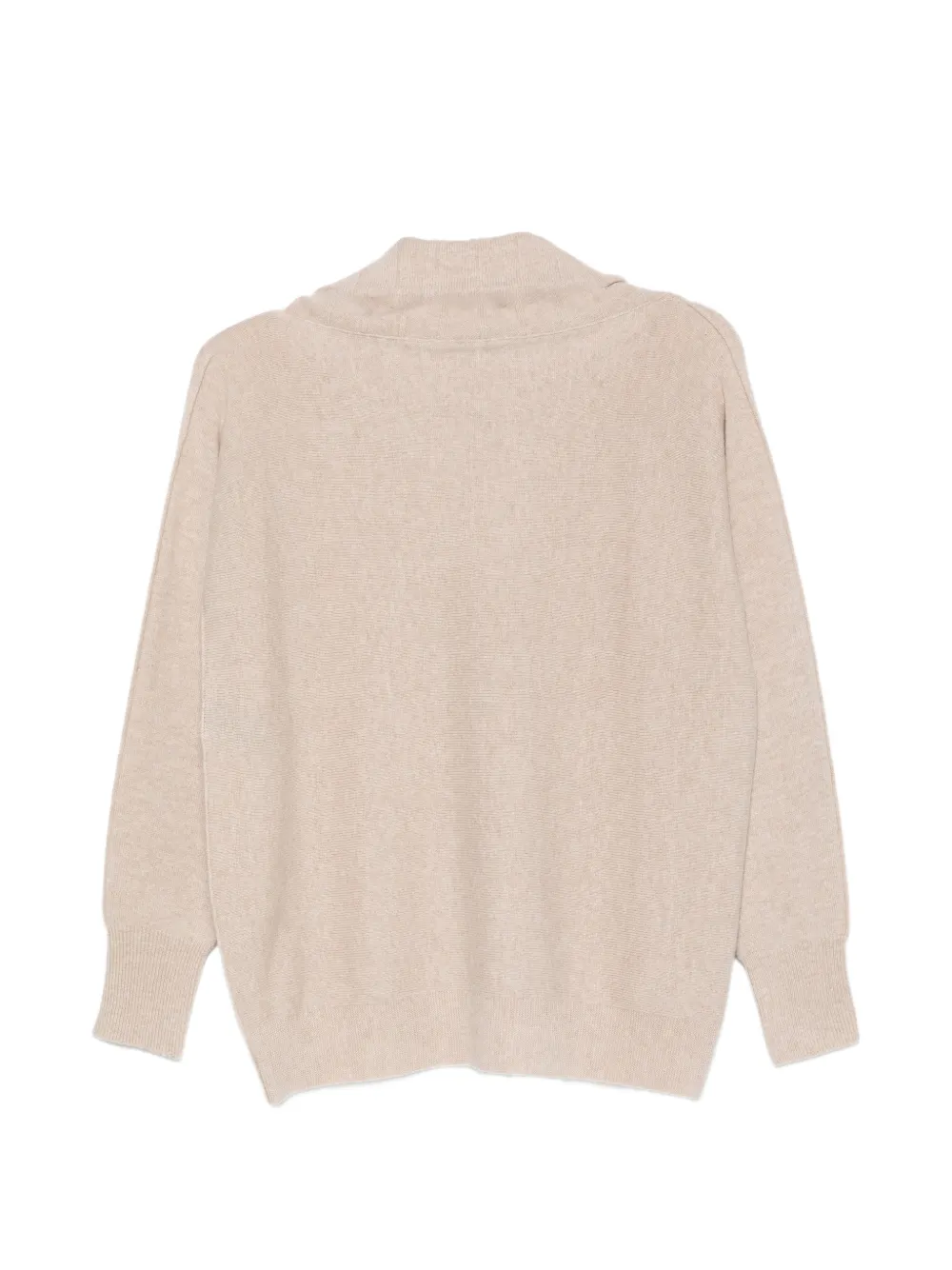D.Exterior Gebreide coltrui Beige