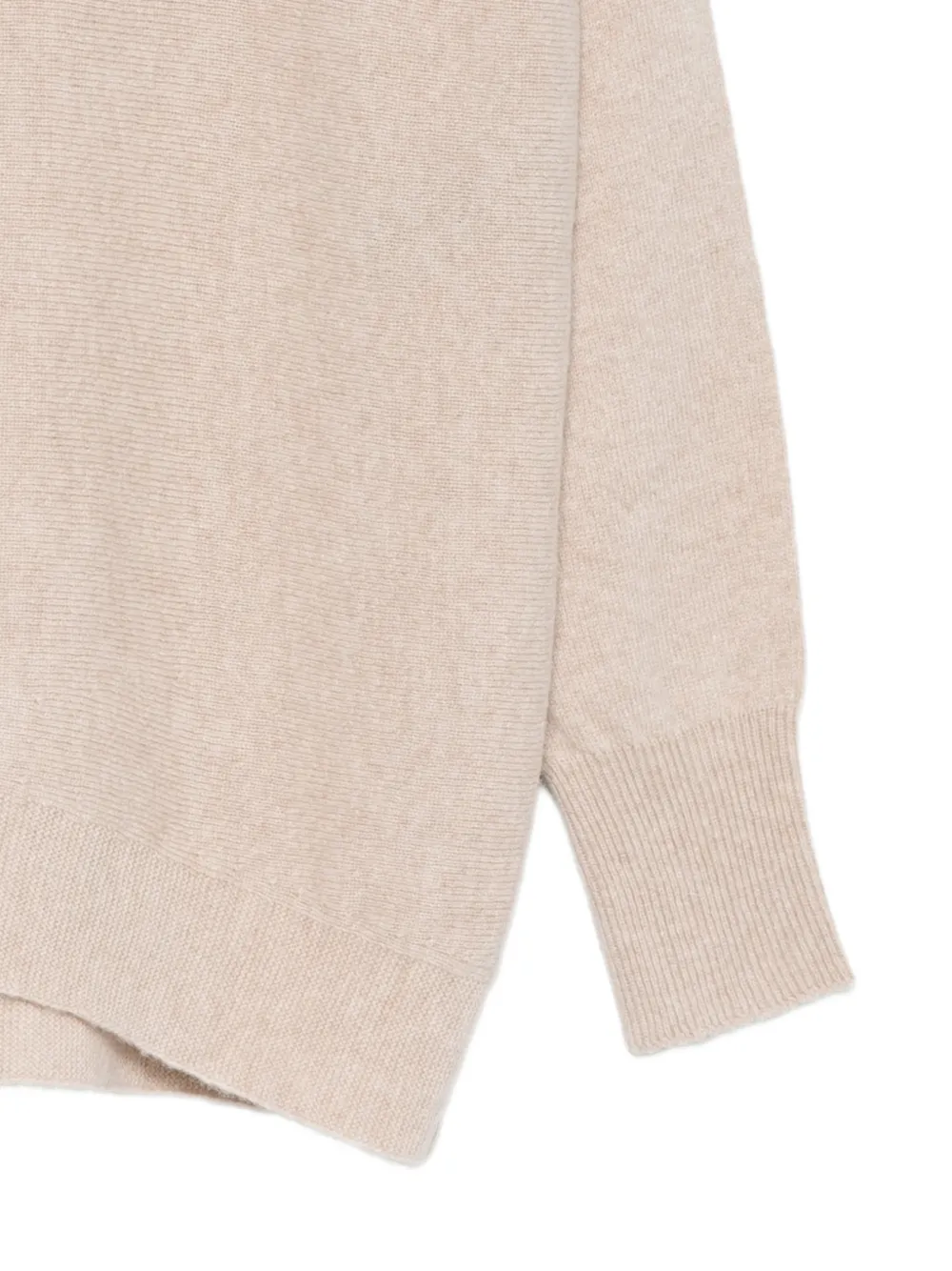 D.Exterior Gebreide coltrui Beige