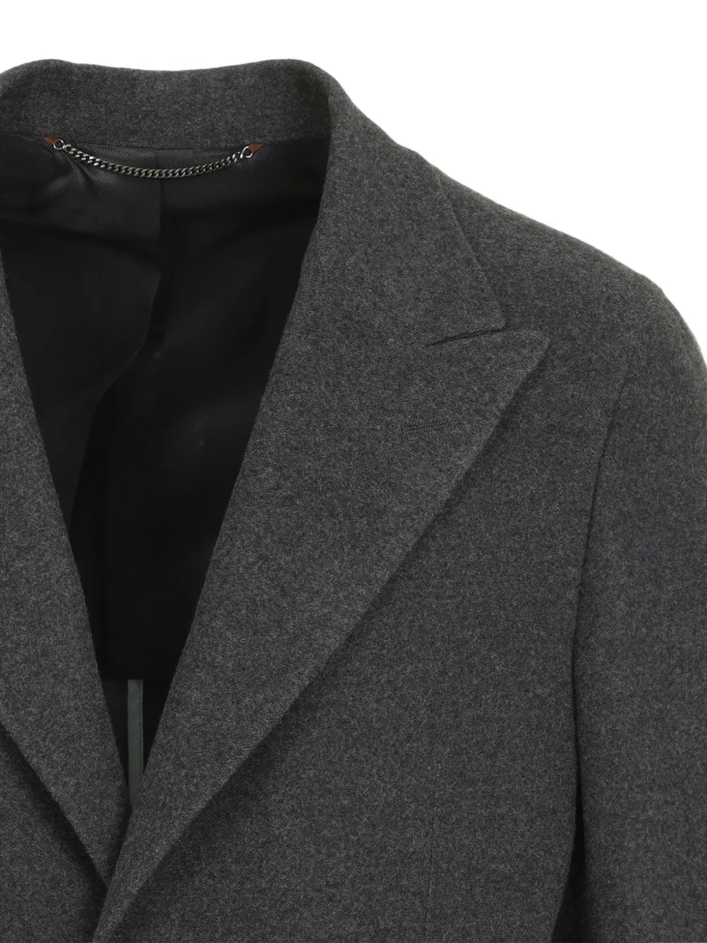 Canali Wollen mantel met enkele rij knopen Grijs