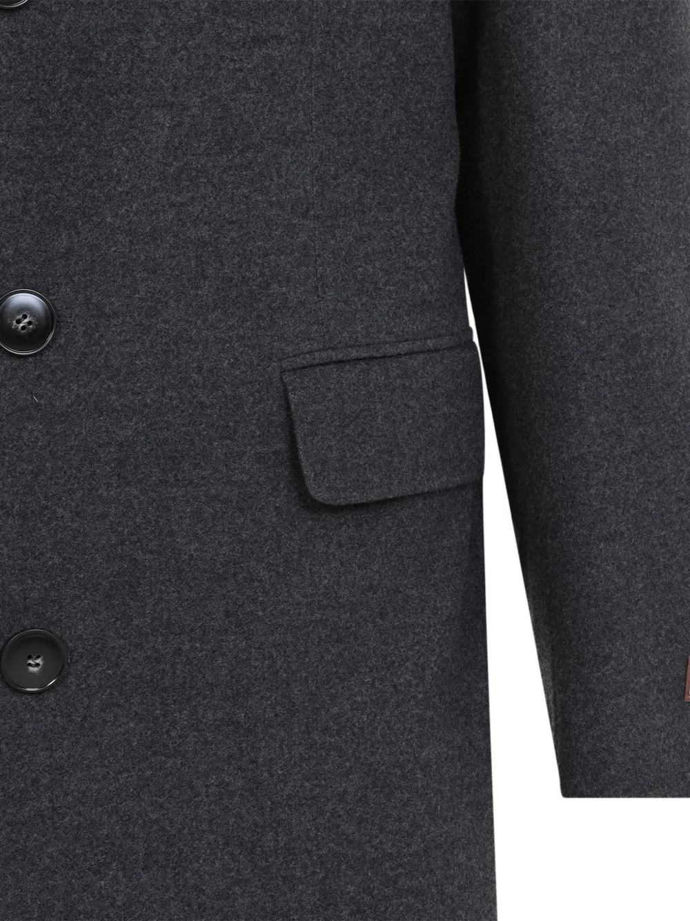 Canali Wollen mantel met enkele rij knopen Grijs