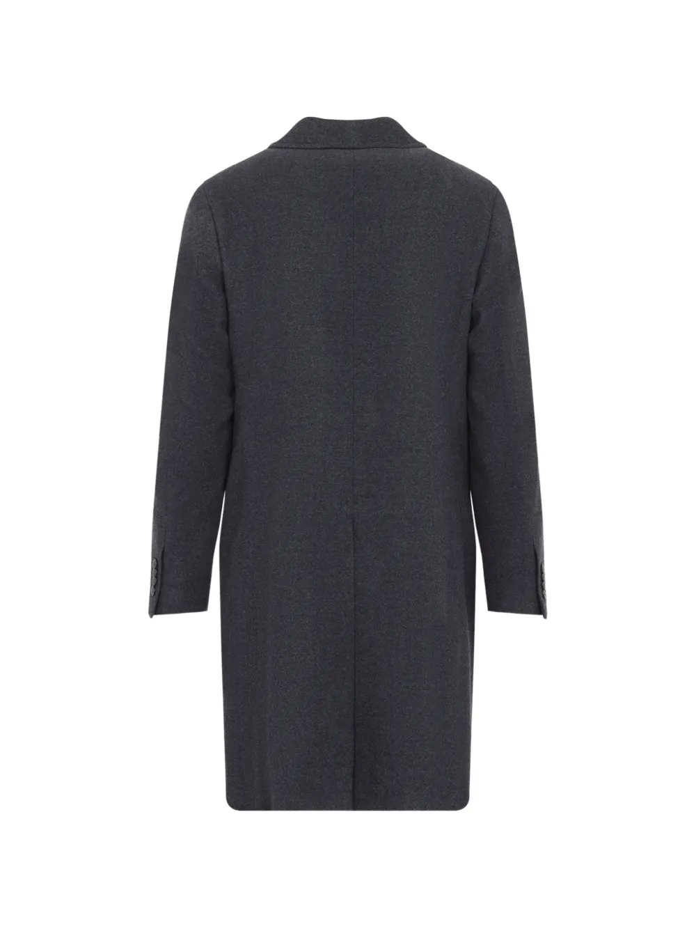 Canali Wollen mantel met enkele rij knopen Grijs
