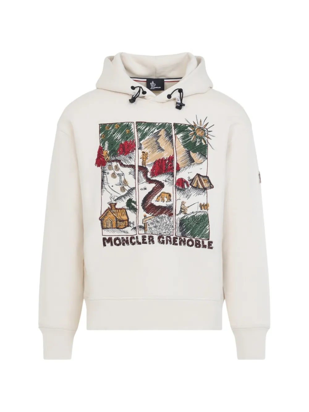 Moncler Grenoble landscape-print drawstring hoodie
