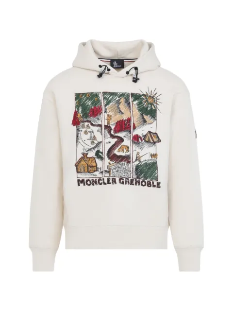 Moncler Grenoble landscape-print drawstring hoodie