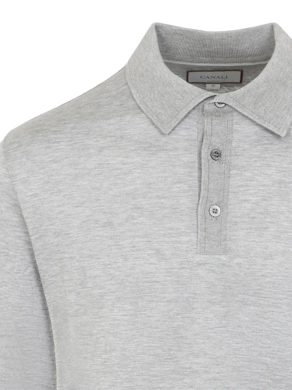 Canali long-sleeve polo shirt Grijs