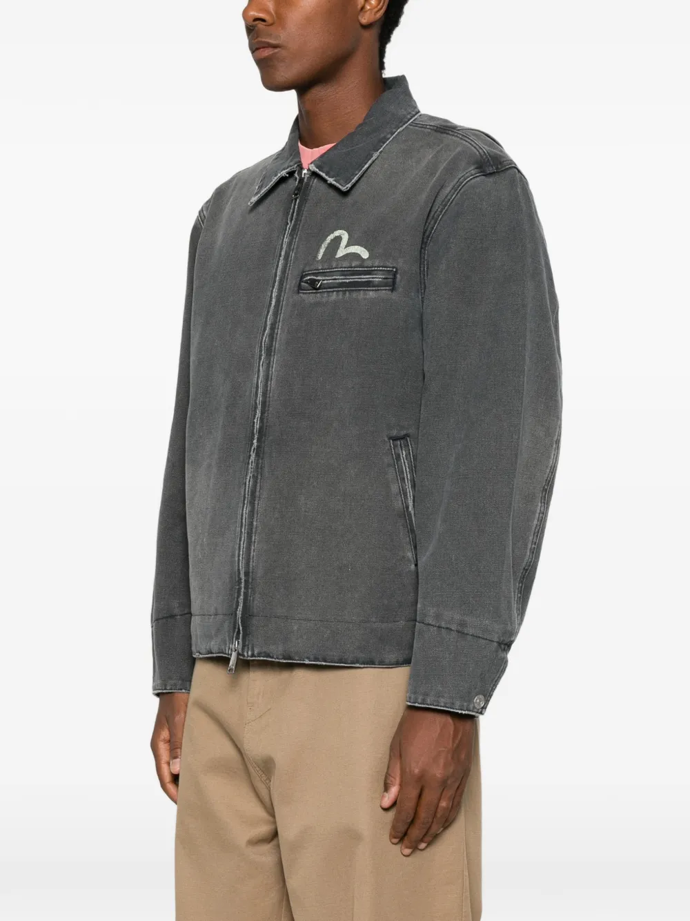 EVISU graphic-print jacket Blauw
