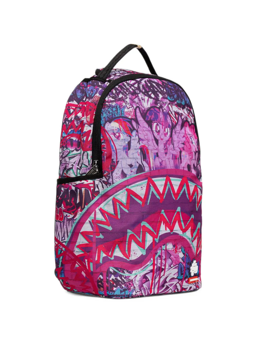 Sprayground x My Little Pony Shark Mouth rugzak met graffiti-print Paars