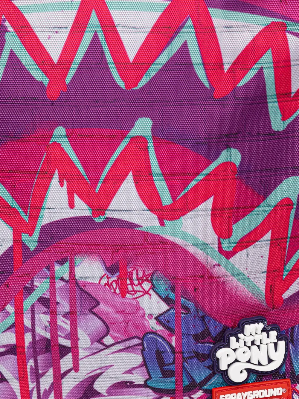Sprayground x My Little Pony Shark Mouth rugzak met graffiti-print Paars