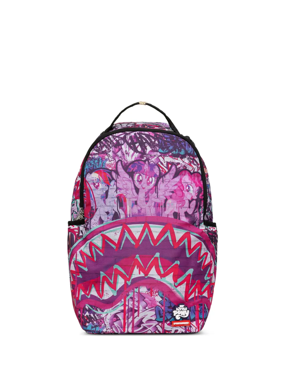 Sprayground x My Little Pony Zaino Shark Mouth con stampa graffiti - Viola